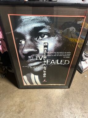 1998Original vintage Nike posters Michael Jordan" I’VE FAILED" Framed Preowned